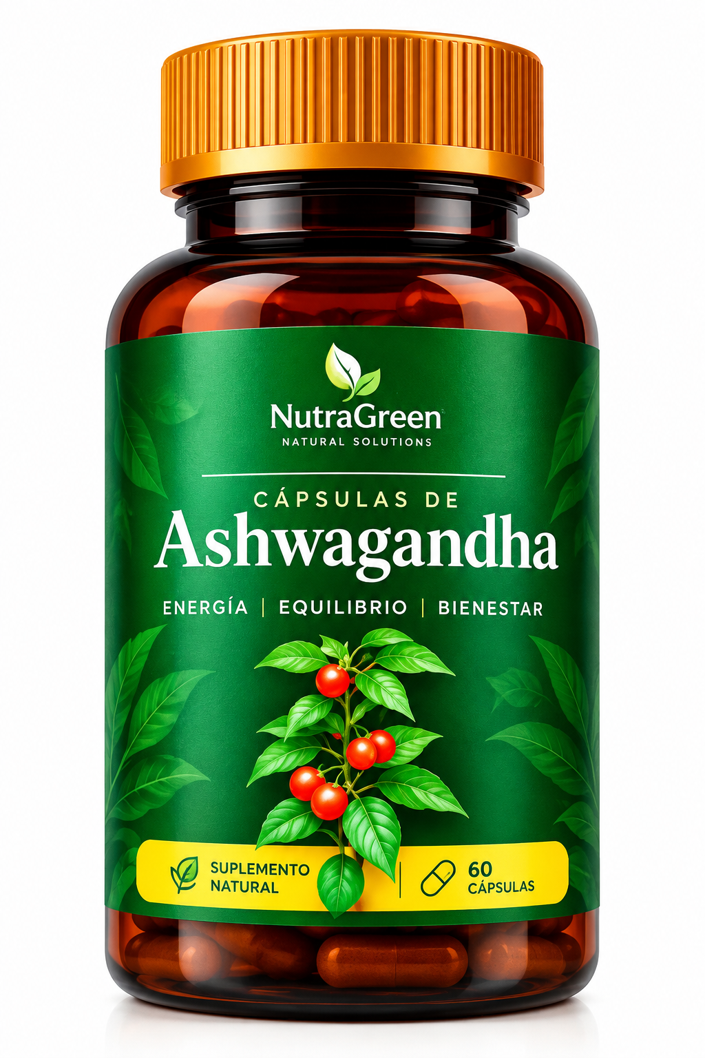SUPLEMENTO ASHWAGANDHA HERBALS DILE ADIOS AL ESTRES CRONICO APROVECHA LAS OFERTAS