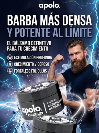 APOLO BALSAMO ESTIMULANTE DE BARBA + MASCARILLA FACIAL GRATIS  APROVECHA LAS OFERTAS