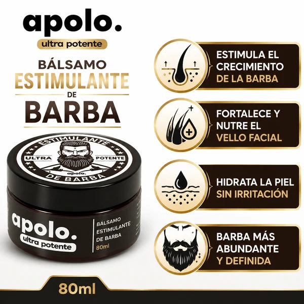 APOLO BALSAMO ESTIMULANTE DE BARBA + MASCARILLA FACIAL GRATIS  APROVECHA LAS OFERTAS
