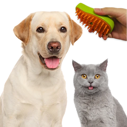 Cepillo Vaporizador 3 en 1 Para Mascotas