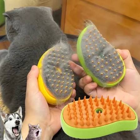 Cepillo Vaporizador 3 en 1 Para Mascotas