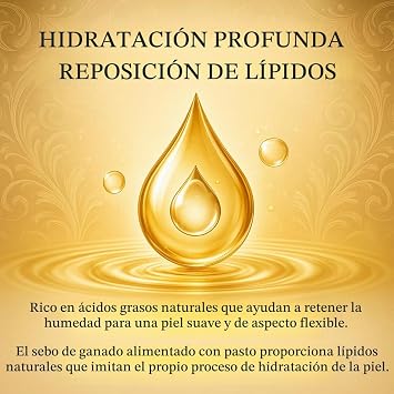 Golden Micro-Peptide Tallow Serum - Suave esencia facial de retinol y niacinamida para una piel más suaveda y revitalizada - Suero nutritivo a base de lípidos -