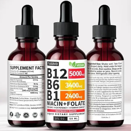 COMBO  VITAMINAS B12 NUSAVA CAJA X 2